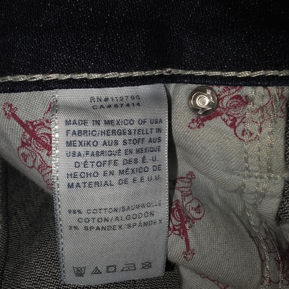 True Religion Skinny Jeans Women’s 29 – Distressed Dark Wash, Made in Mexico - Picture 7 of 11